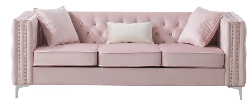 Paige G824A S Sofa Pink Pink Foam Velvet glory furniture