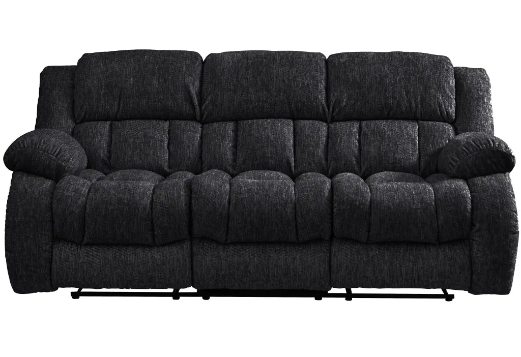 Stonic Ebony Reclining Sofa Black Material 3 Seat Living Room Furniture luxe modern furniture