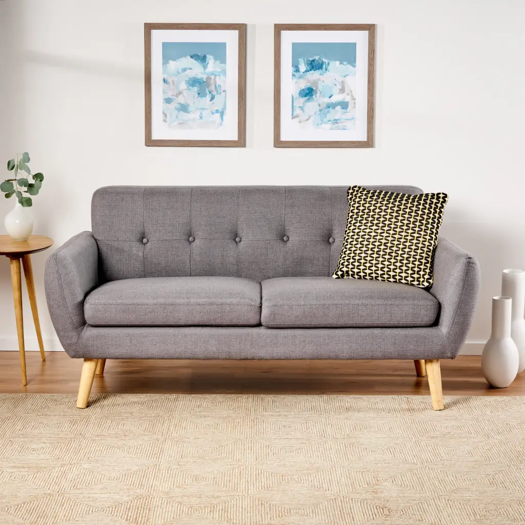 Dark Grey Sofa - Modern Living Room Couch Comfortable Seating nh-inmax