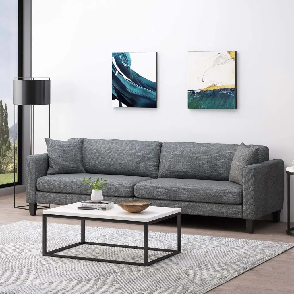 Mirod Comfy 3 Seat Sofa Timber Legs Modern Style Living Room nh-mirod