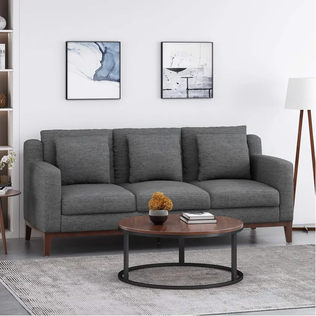 Mirod Comfy 3 Seat Sofa Timber Legs Modern Living Room Furniture nh-mirod