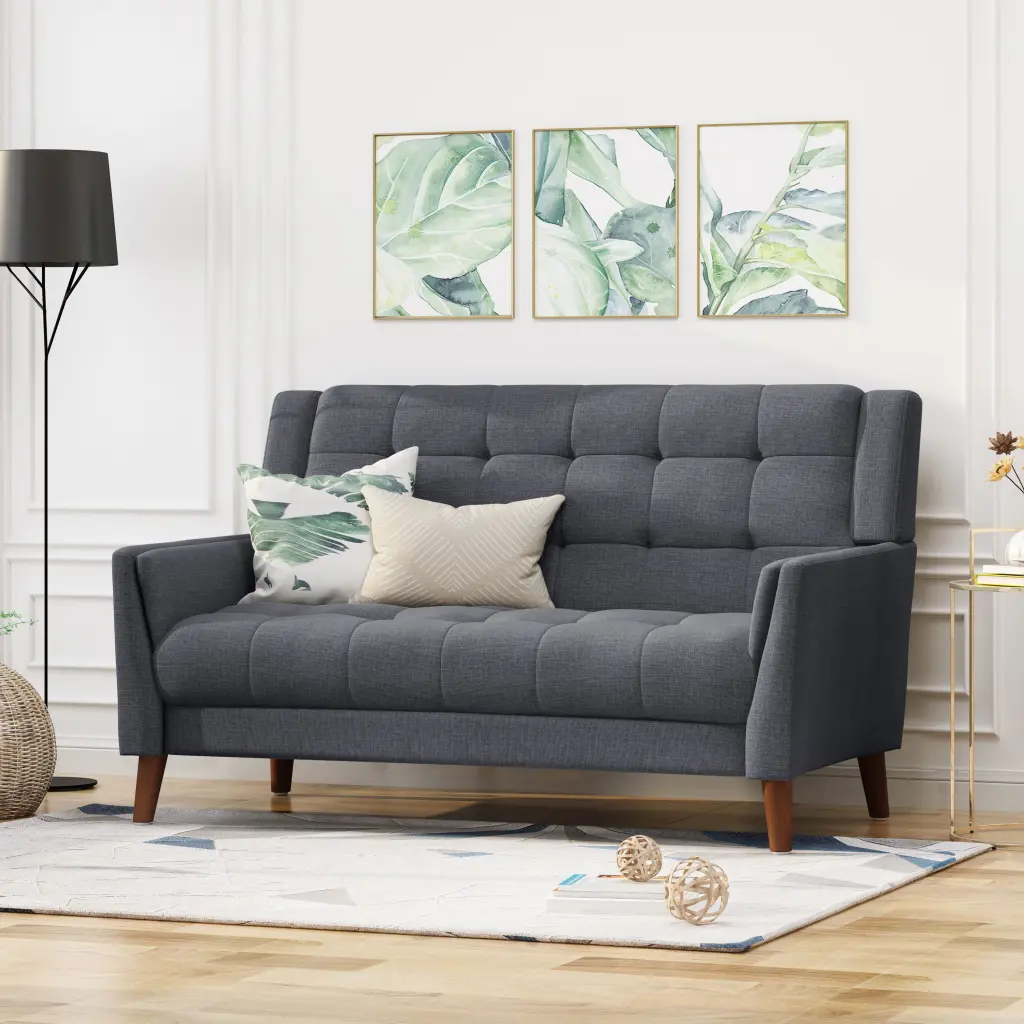 Seat Sofa Dark Gray Timber Primary Living Space Traditional Birch