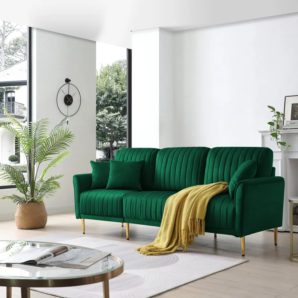 Living Room Home Decor Upholstered Couch Sofa Reversible Cushions ui furniture