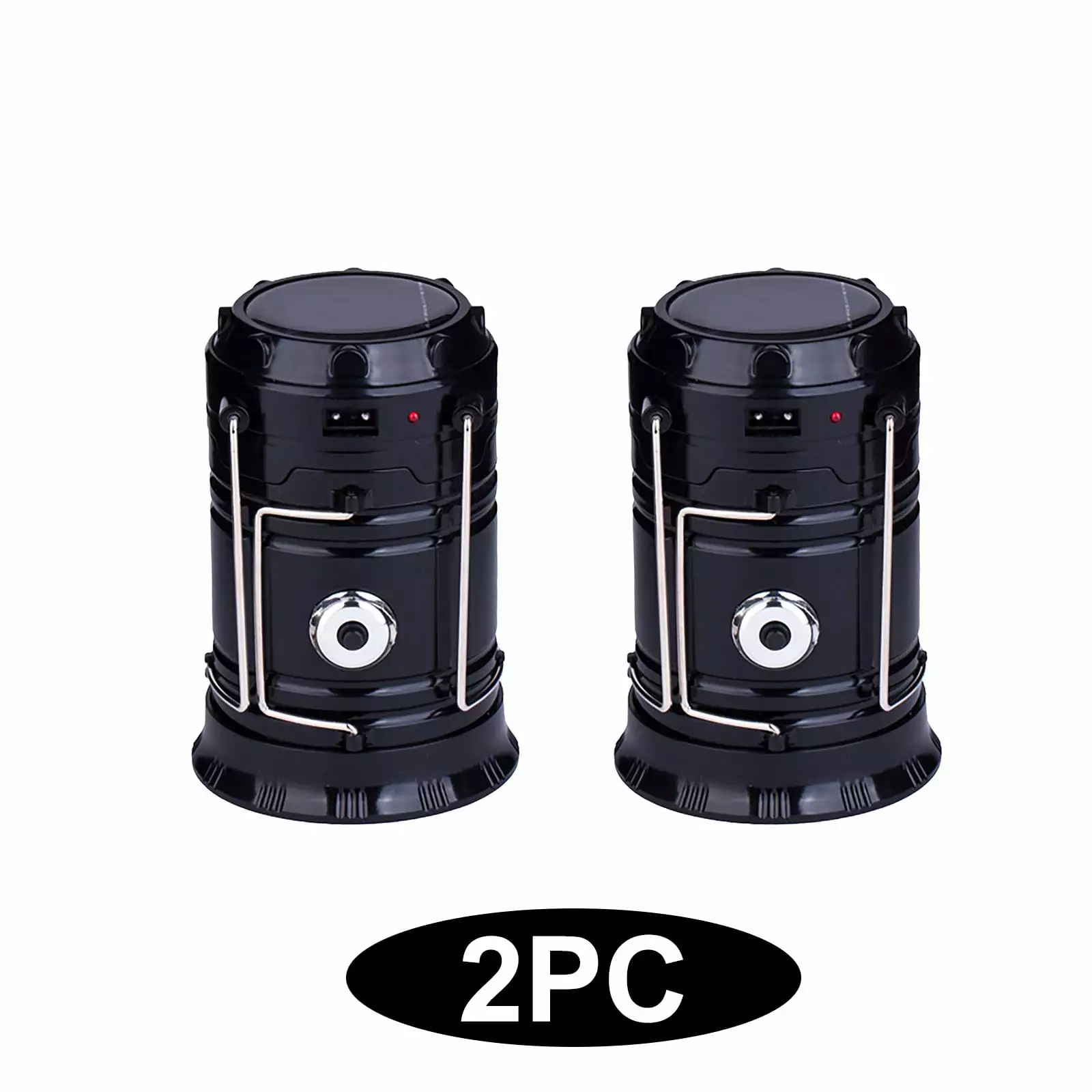 Portable Solar USB Rechargeable Fan Light Beach Tent Camping Outdoor LED Flashlight Lamp