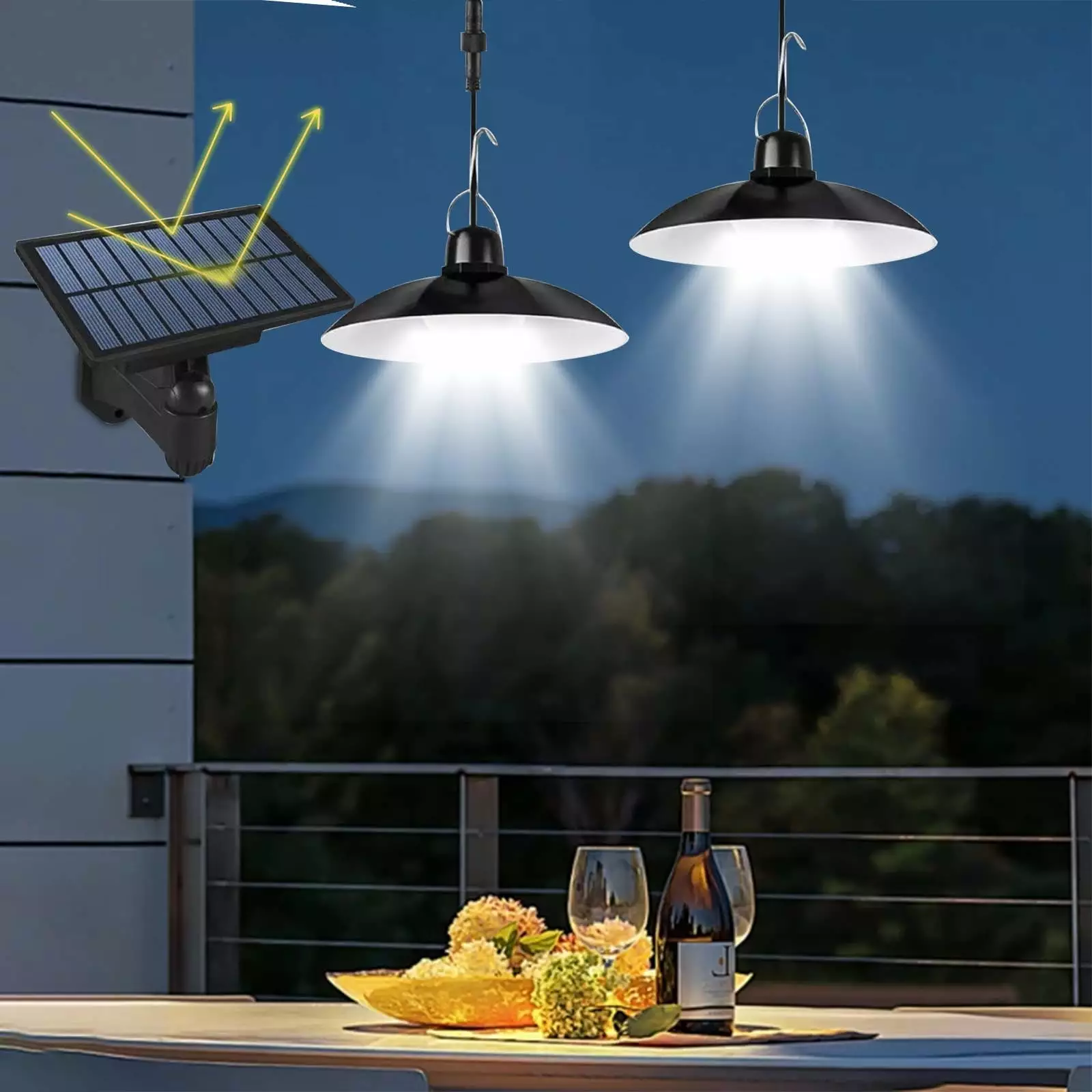 Saleteraj Split Outdoor Sunshade Light IP65 Patio Camping Beach Tent Party