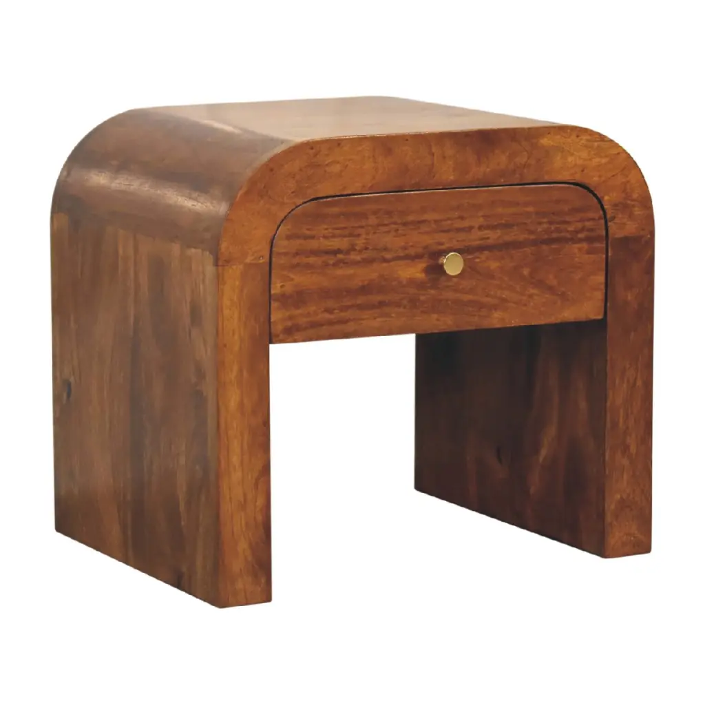 Darcy Chestnut Bedside Table Solid Timber Nightstand artisan furniture