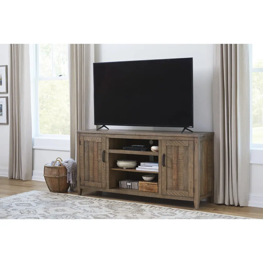 Martin Svensson Home Napa Solid Wood TV Stand TVs up to 70 Modern Entertainment Center Saltoro Sherpi