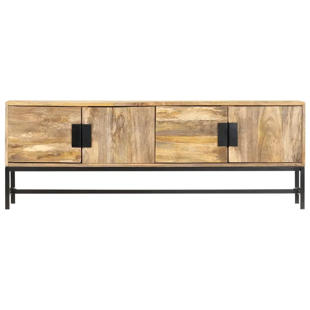 vidaXL TV Stand 55.1x11.8x19.7 Solid Wood Mango Living Room