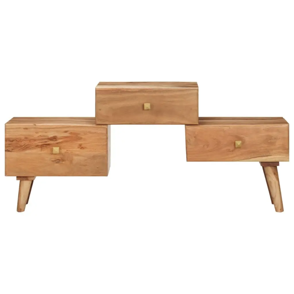 vidaXL 42.5 Inch Solid Wood Acacia TV Stand Home Entertainment