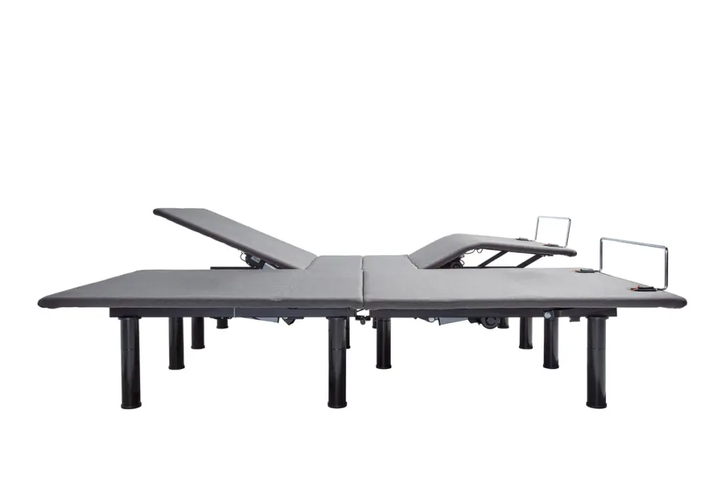 Standard Customizable Base California Split King Bed Frame Black Finish diamond mattress