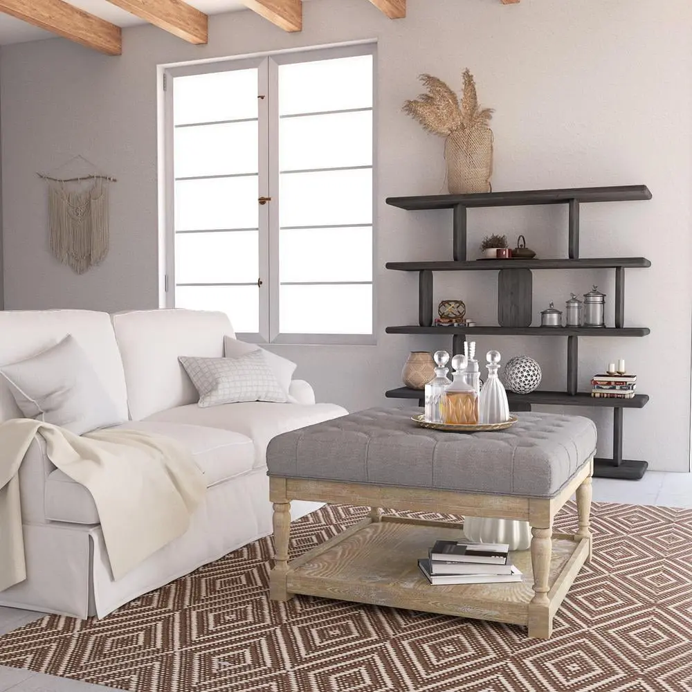 90210 Furniture Apollo Square Coffee Table Frost Grey