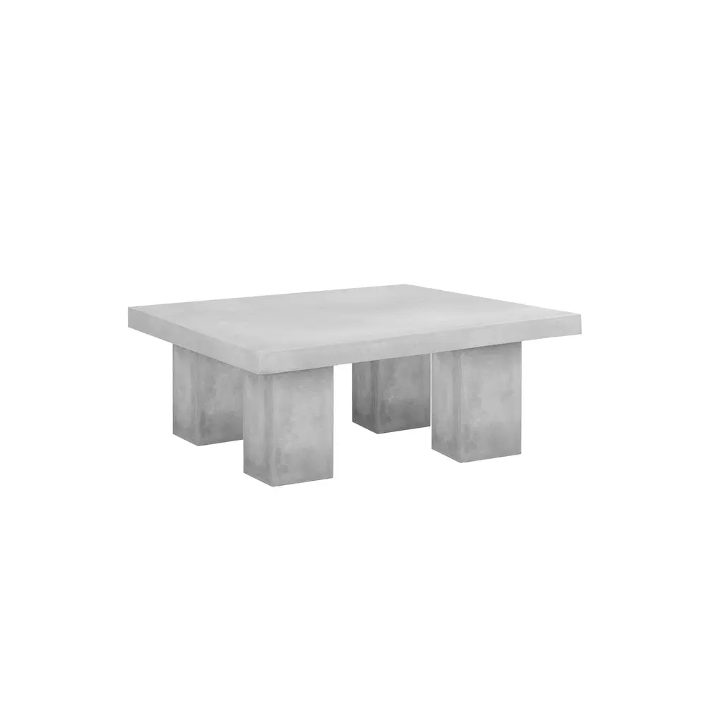 Ella Square Coffee Table Small Black Concrete Modern Living Room Table American Home Classic