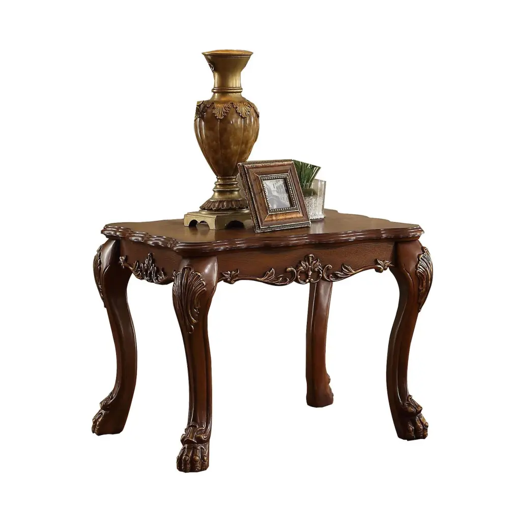 Cherry Oak Square End Table Brown Traditional Living Space Furniture furniture max