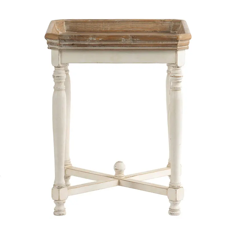 20X20X25 Inch Square Alcott Side Table White Primary Living Space American evergreen decor