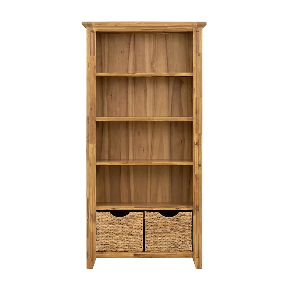 35.5x12x71 Inches Natural Wood Brown Bookcase Primary Living Space w2078