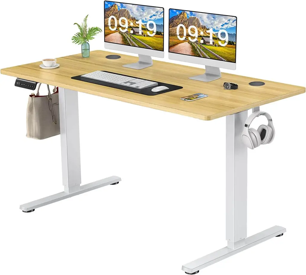 Electric Height Adjustable Standing Desk Sit To Stand Ergonomic Computer Desk w2201