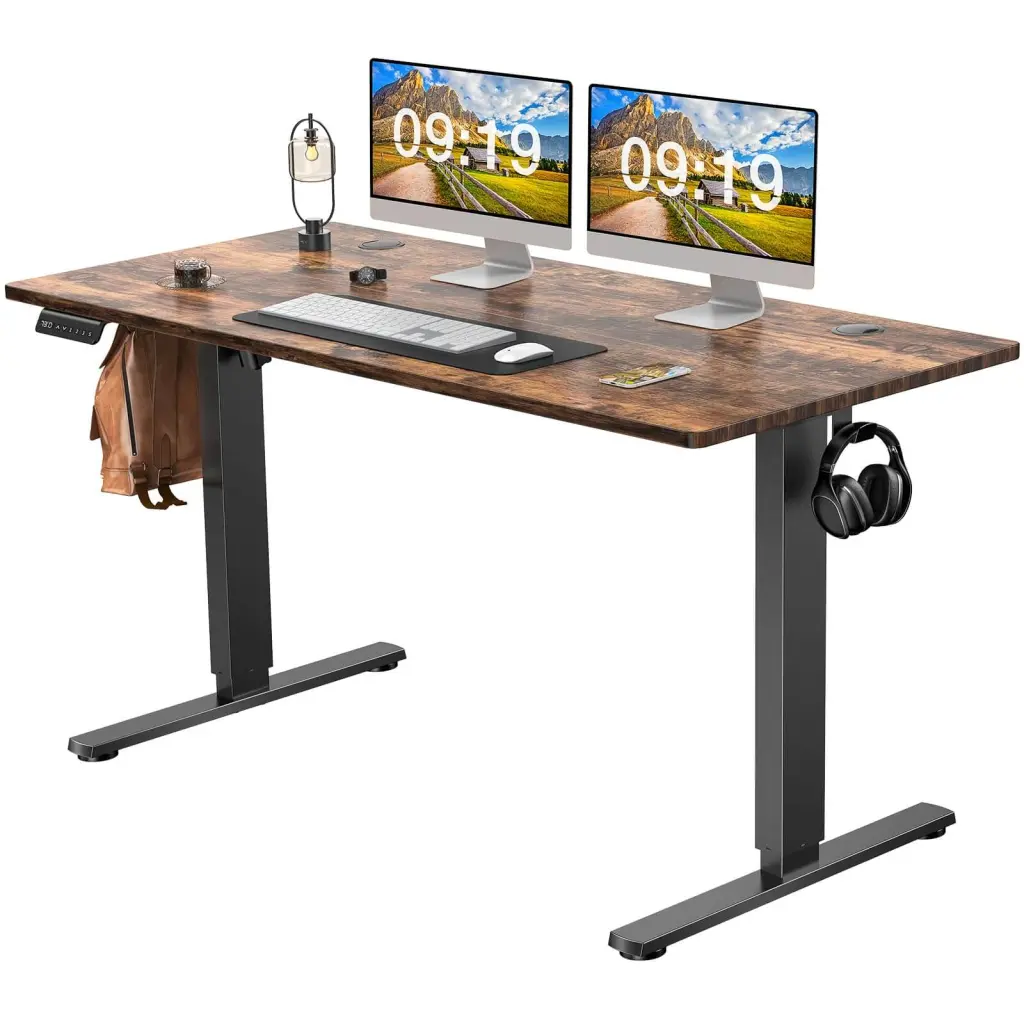 Electric Height Adjustable Standing Desk Sit Stand Ergonomic Computer Desk w2201