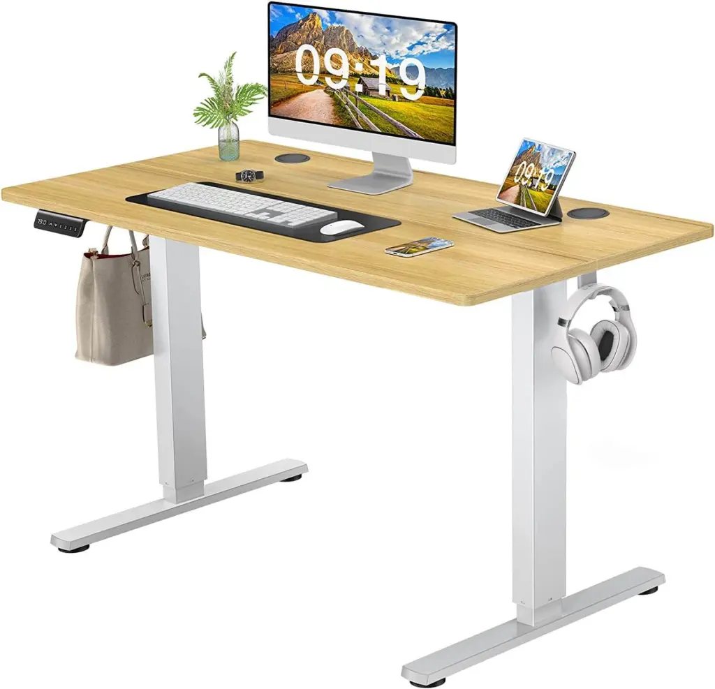 Electric Height Adjustable Standing Desk Sit to Stand Ergonomic Computer Workstation w2201