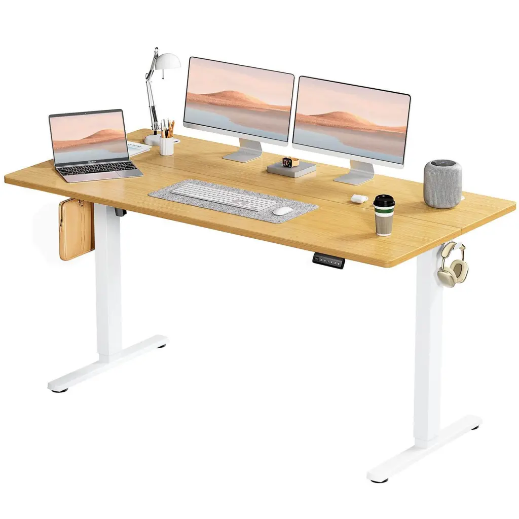 Electric Height Adjustable Standing Desk Sit To Stand Comfort Fit Computer Desk w2201