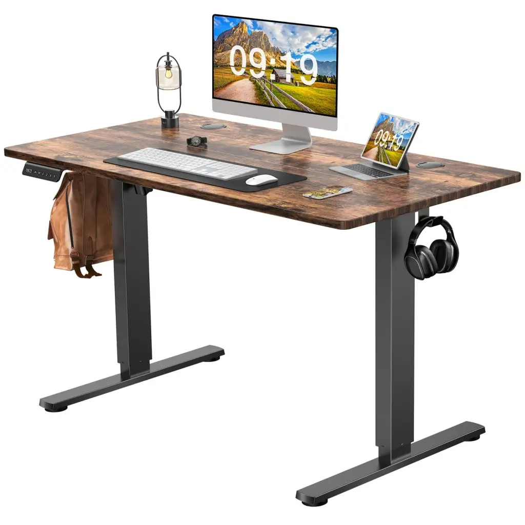 Electric Height Adjustable Standing Desk Sit to Stand Computer Desk Ergonomic Workstation w2201