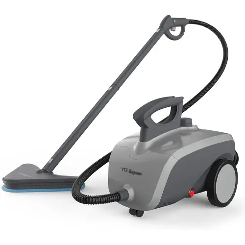 Continuous Fill YTE Magnum PureClean Steam Cleaner 17 Accessories, Multi-Purpose Household Rolling Steamer Chemical-Free D...