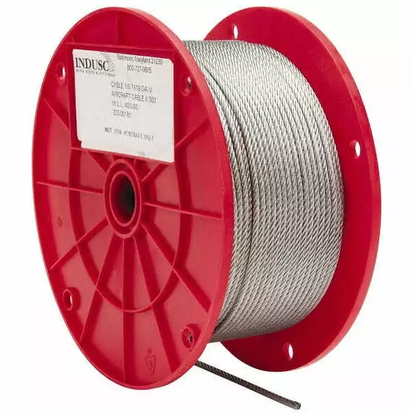 Jones-Sports 500' 3/16 7x7 Steel Aircraft Cable 100 Clamps Heavy Duty Wire Rope DIY Projects 250