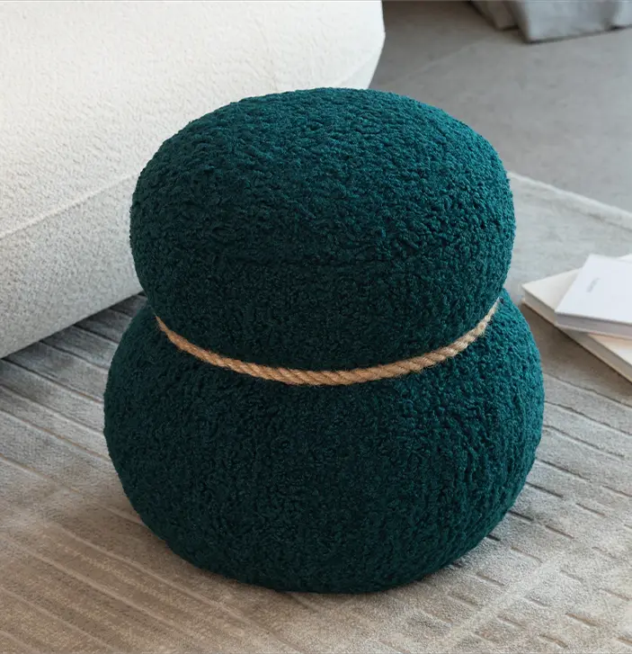 Dark Green Snowman Stool 14.56 Inch Round Seat Body meetaking