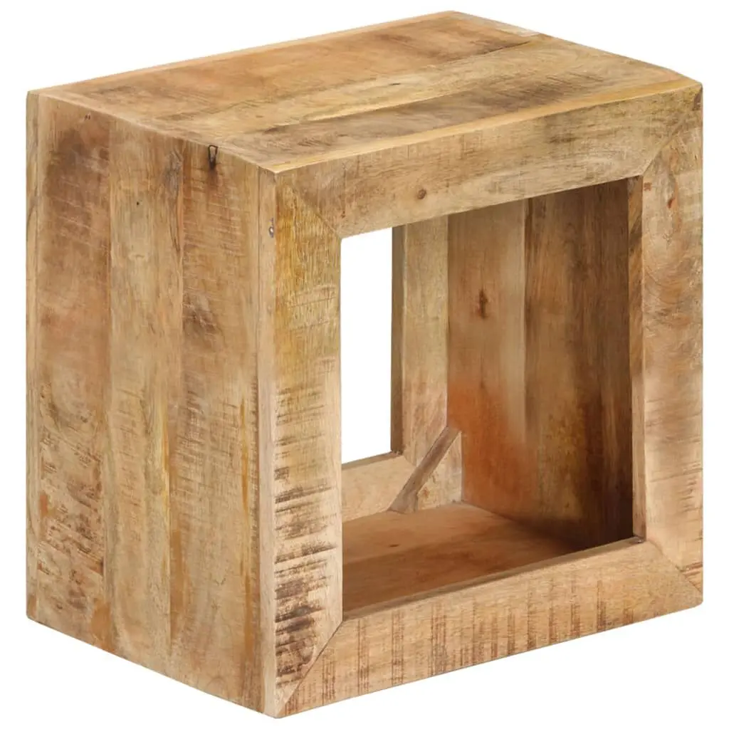 Solid Wood Mango Stool 15.7x11.8x15.7 Inches