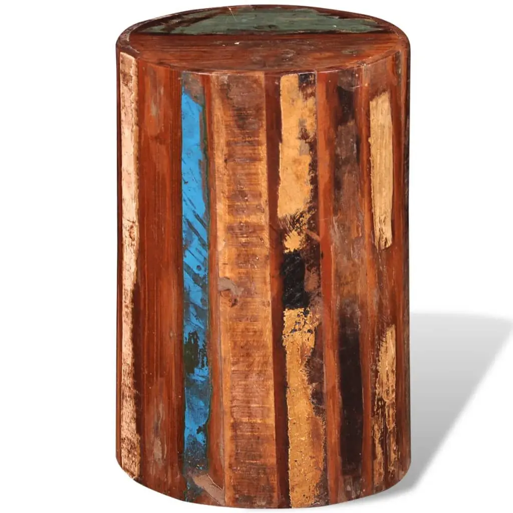 Stool Solid Reclaimed Wood Rustic Counter Height Seat