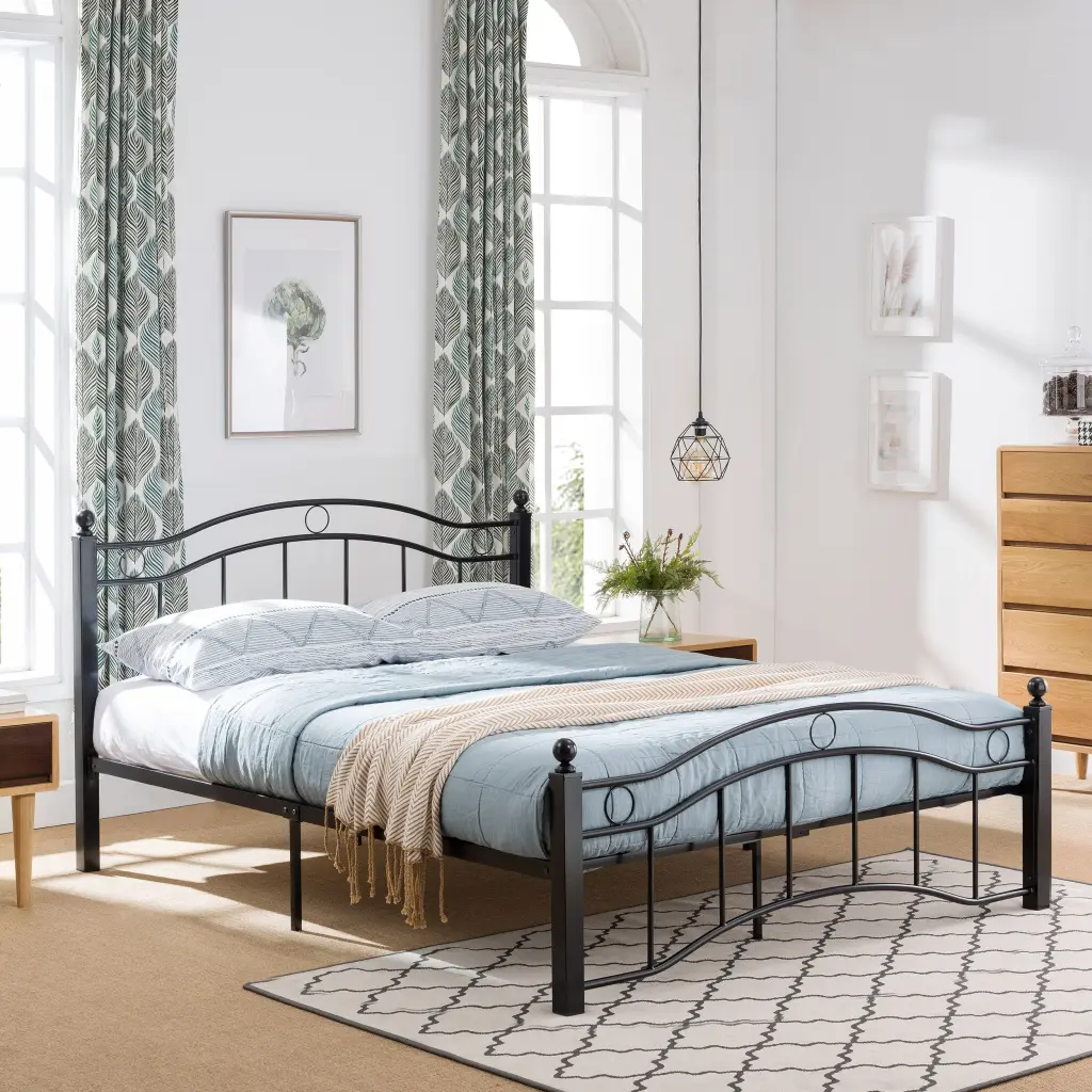King Metal Bed Frame Under Bed Storage No Box Spring Needed nh-teakstar--canada-