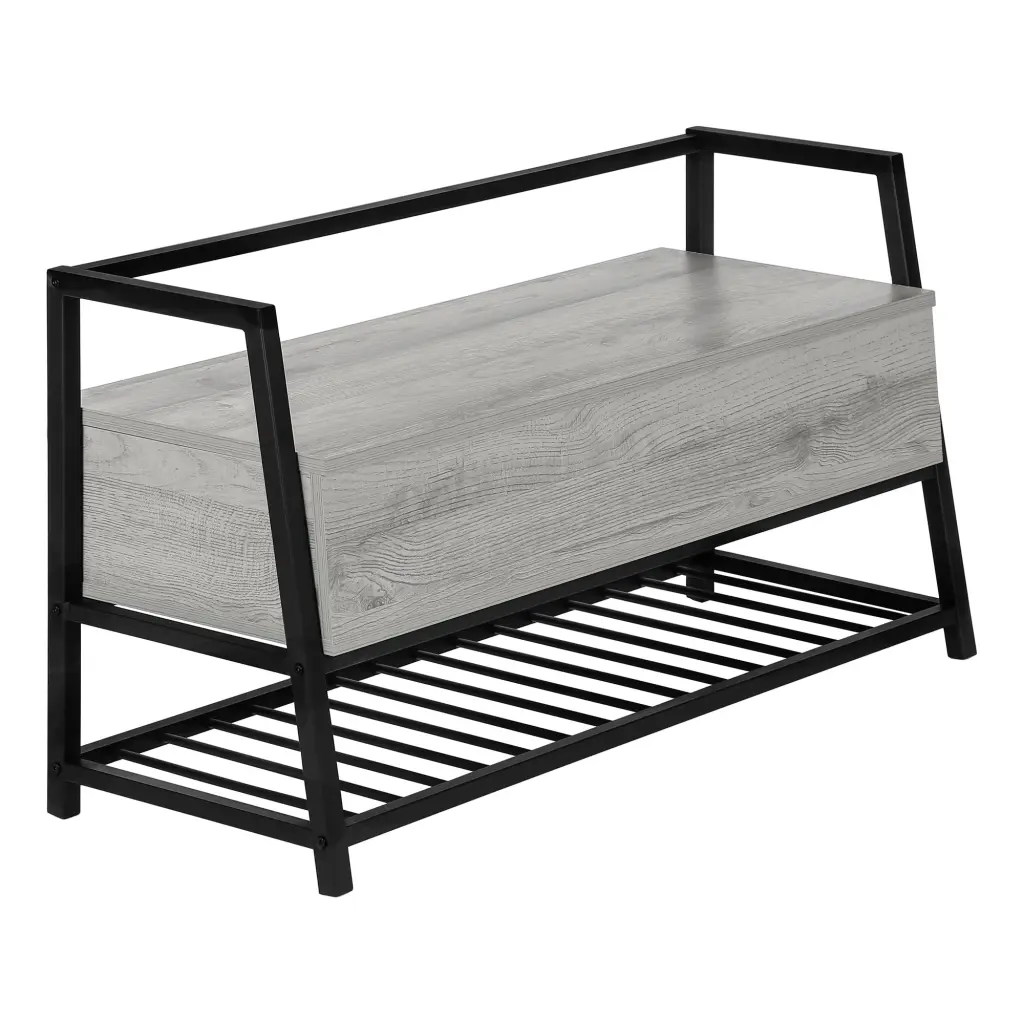 42 Inch Grey Laminate Storage Bench Entryway And Hallway 8th street living
