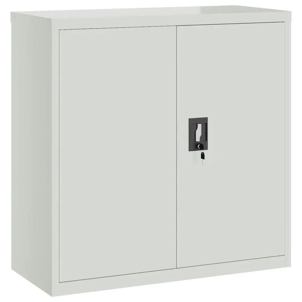 Office Cabinet 2 Doors Gray 35.4 Inch Steel Storage Cabinet