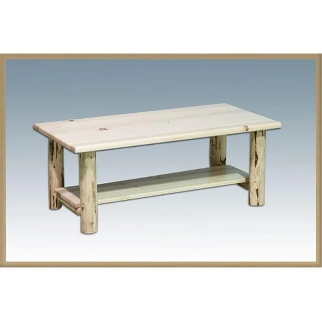 Montana Coffee Table 2 Drawers Clear Lacquer Finish D2D Technologies