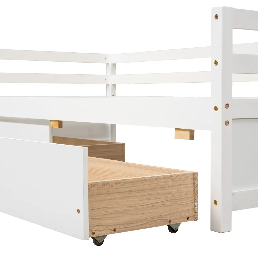 Daybed Two Storage Drawers, White Old Sku:W50450915 Twin White - Space-Saving Sleeper Storage inspirit
