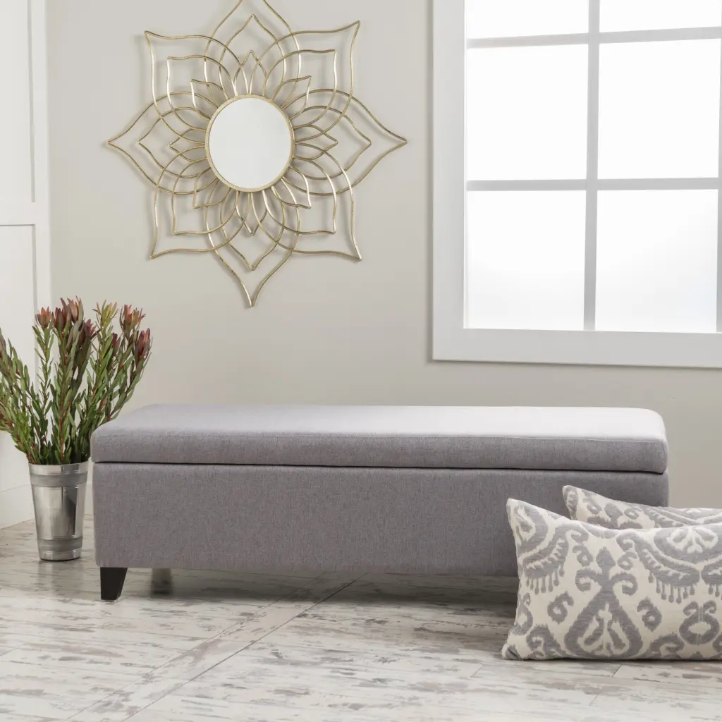 Selma Storage Ottoman V2 Light Grey Fabric nh-comfortcove