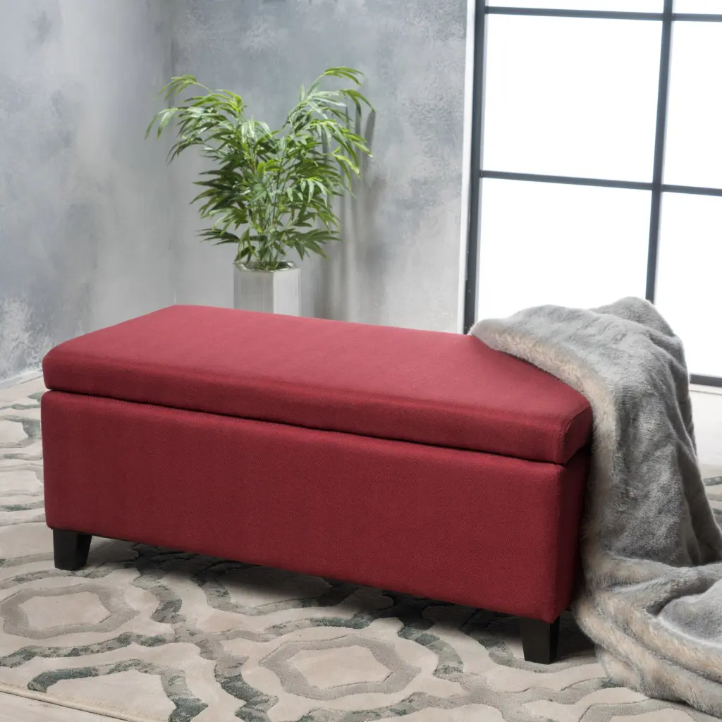 Storage Ottoman Red Material nh-perfect home