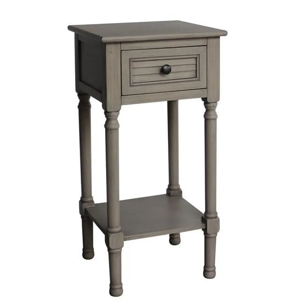 Urban Designs Venice Accent Storage End Table Grey HOUSHTEC, LLC DBA DISTINOW