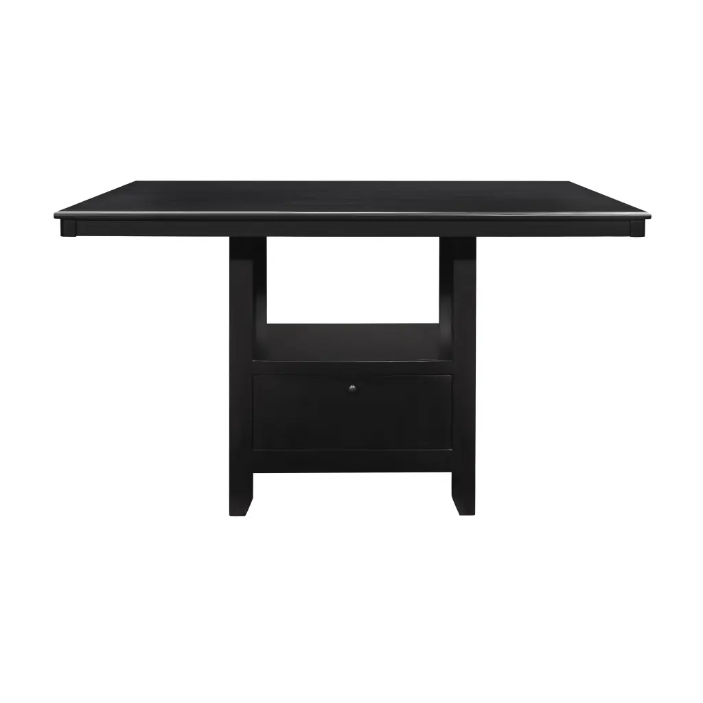 Charcoal Gray Finish Counter Height Table Base Storage Casual Style kanepe