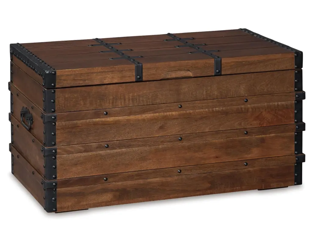 Signature Design Ashley Casual Kettleby Storage Trunk Brown