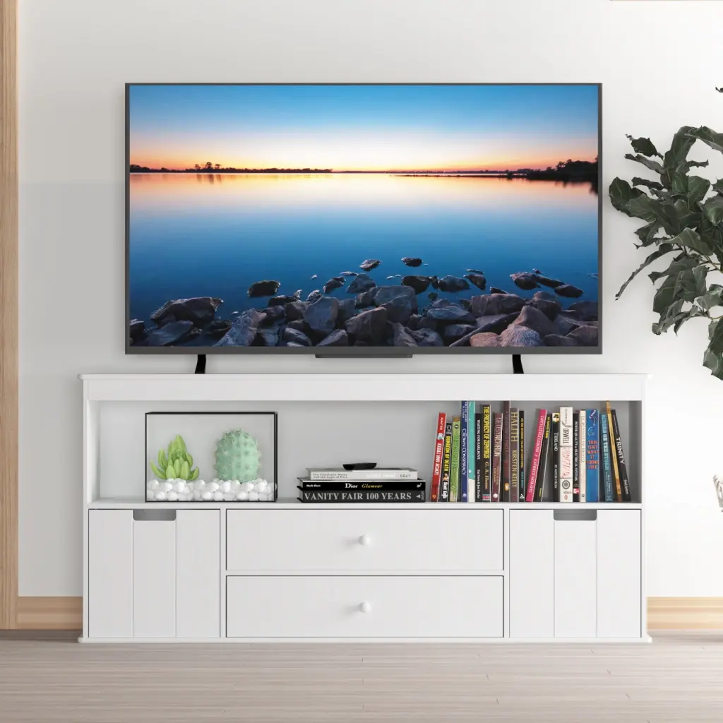 Yoneston TV Stand Media Center Cabinet Up to 50 Inches Large Storage