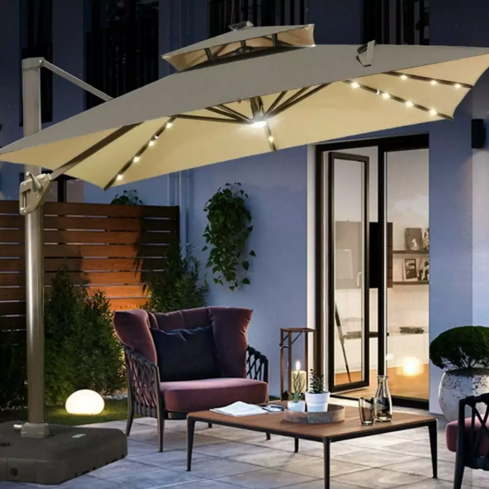 Clip Solar Umbrella Light LED String Light Outdoor Camping Beach Tent Garden Party Decorative Lighting