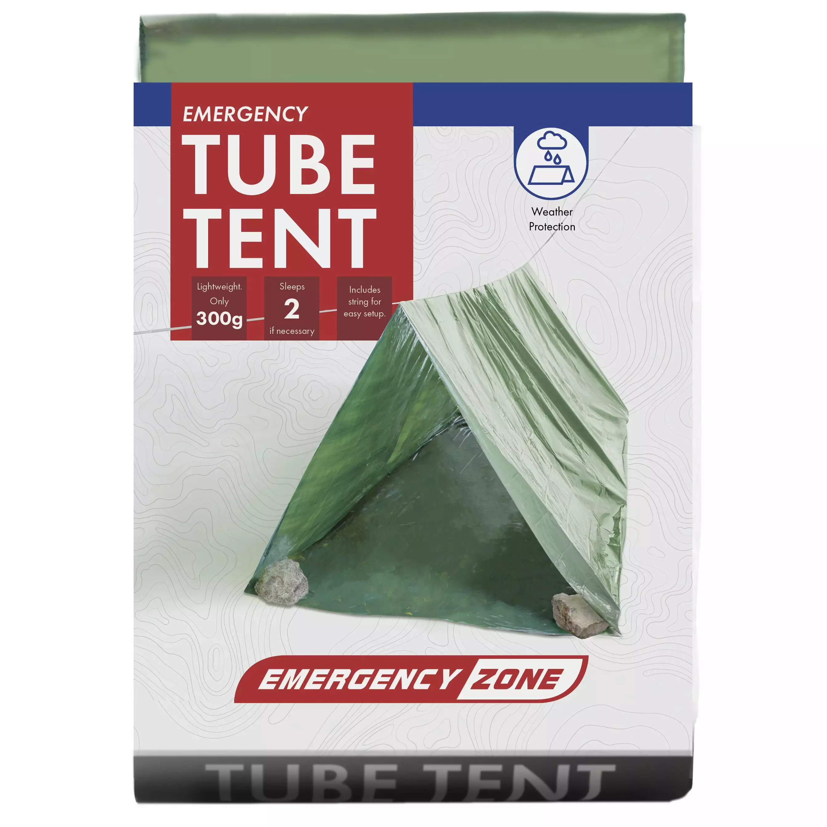 2 Person Green Emergency Tube Tent Lightweight Survival Shelter Outdoor Adventures