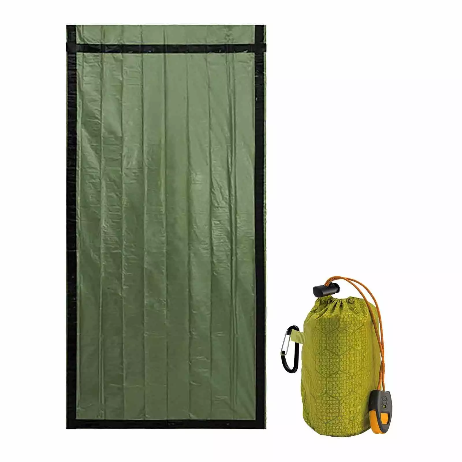 Emergency Sleeping Bag Survival Bag Waterproof Lightweight Survival Shelter Blanket Portable Thermal Bivy Sack Outdoor Cam...