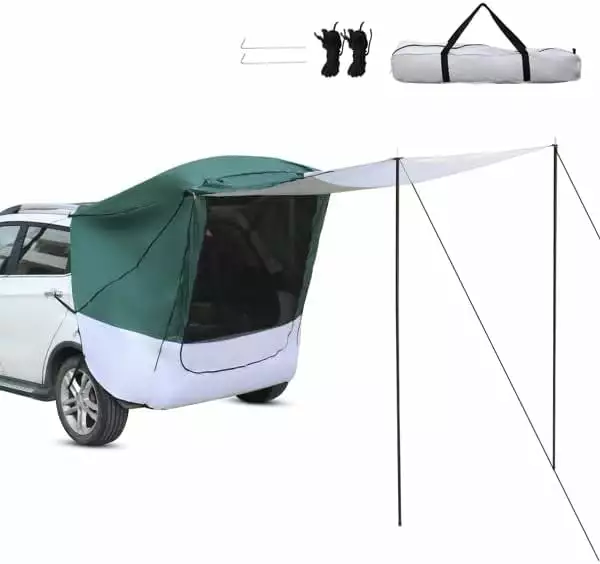 140x180x167cm Silver Tape Hardcore SUV Rear Tent Camping and Outdoor Adventures