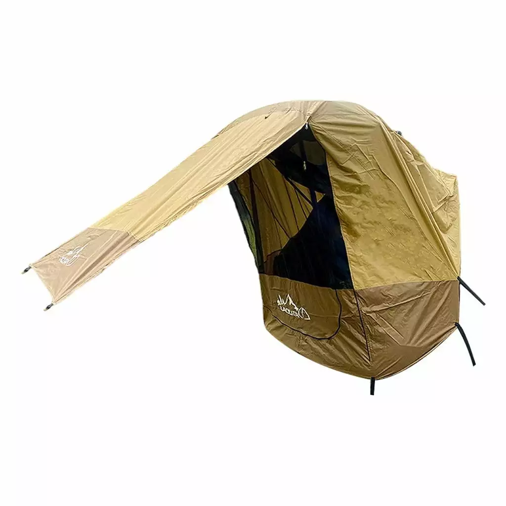 SUV Trunk Tent Outdoor Canopy Car Tail Extension Awning Brown Camping