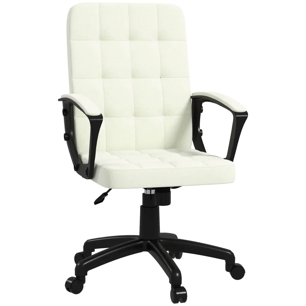 Material Office Chair, Computer Desk Chair, Swivel Tinquire Chair Arms aosom business