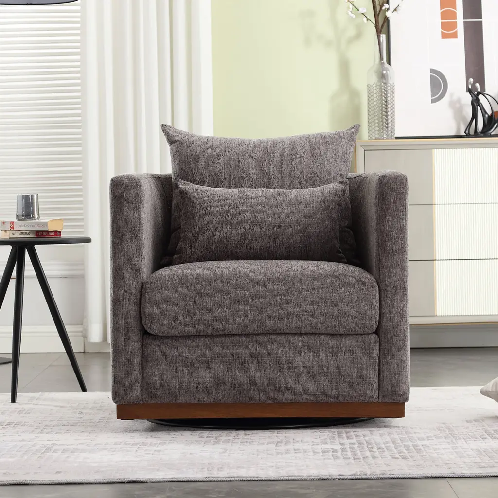 Coolmore Swivel Barrel Chair Comfy Round Accent Sofa Chair Living Room coolmore w-395