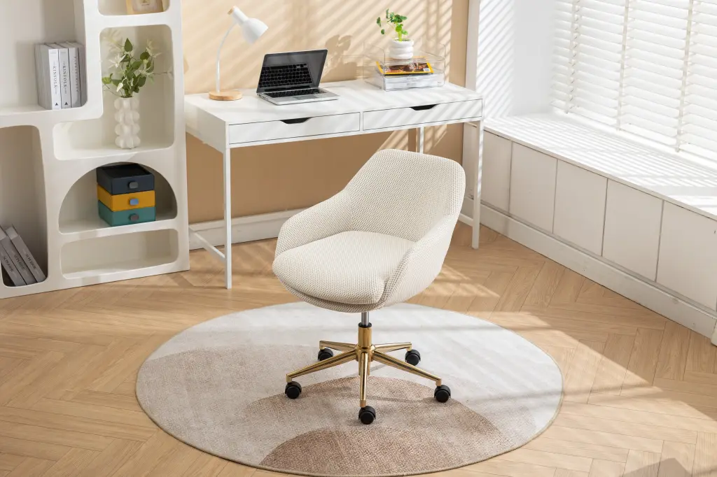 046 Mesh Material Home Office 360 Swivel Chair Customizable Height Gold Base dg collection