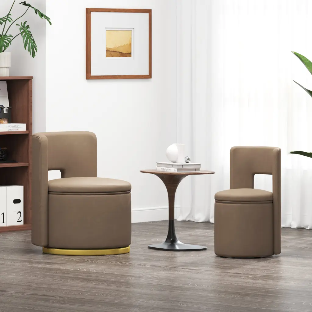 360 Round Swivel Chair Storage Under Seat Comfy Living Room Chair huazhao furniture