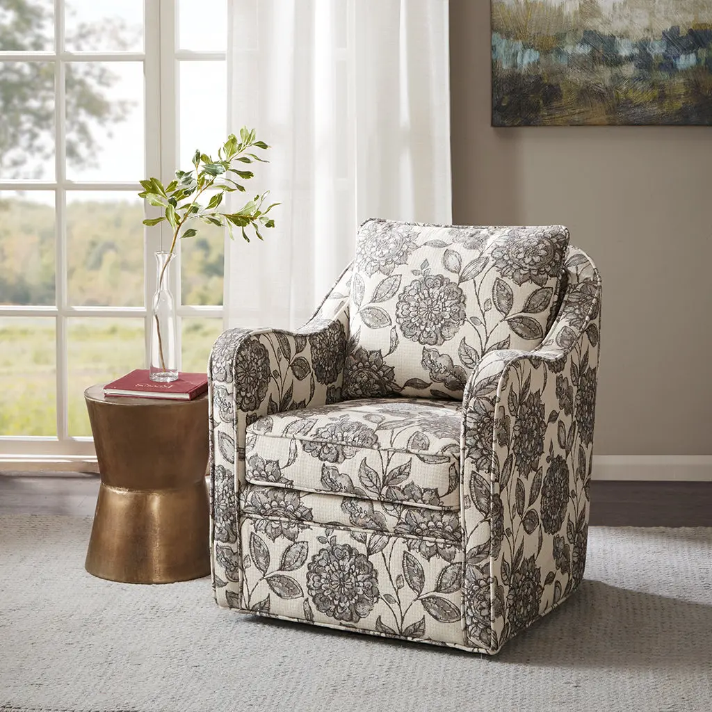 Brianne Swivel Chair Multicolor Solid Wood Modern Accent Chair jla